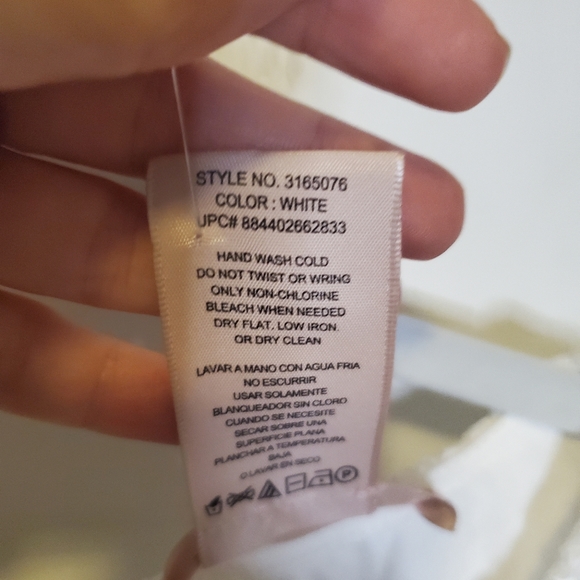 NWT Philosophy Short Sleeve Scoop Neck Lace Overlay Blouse - Picture 12 of 12